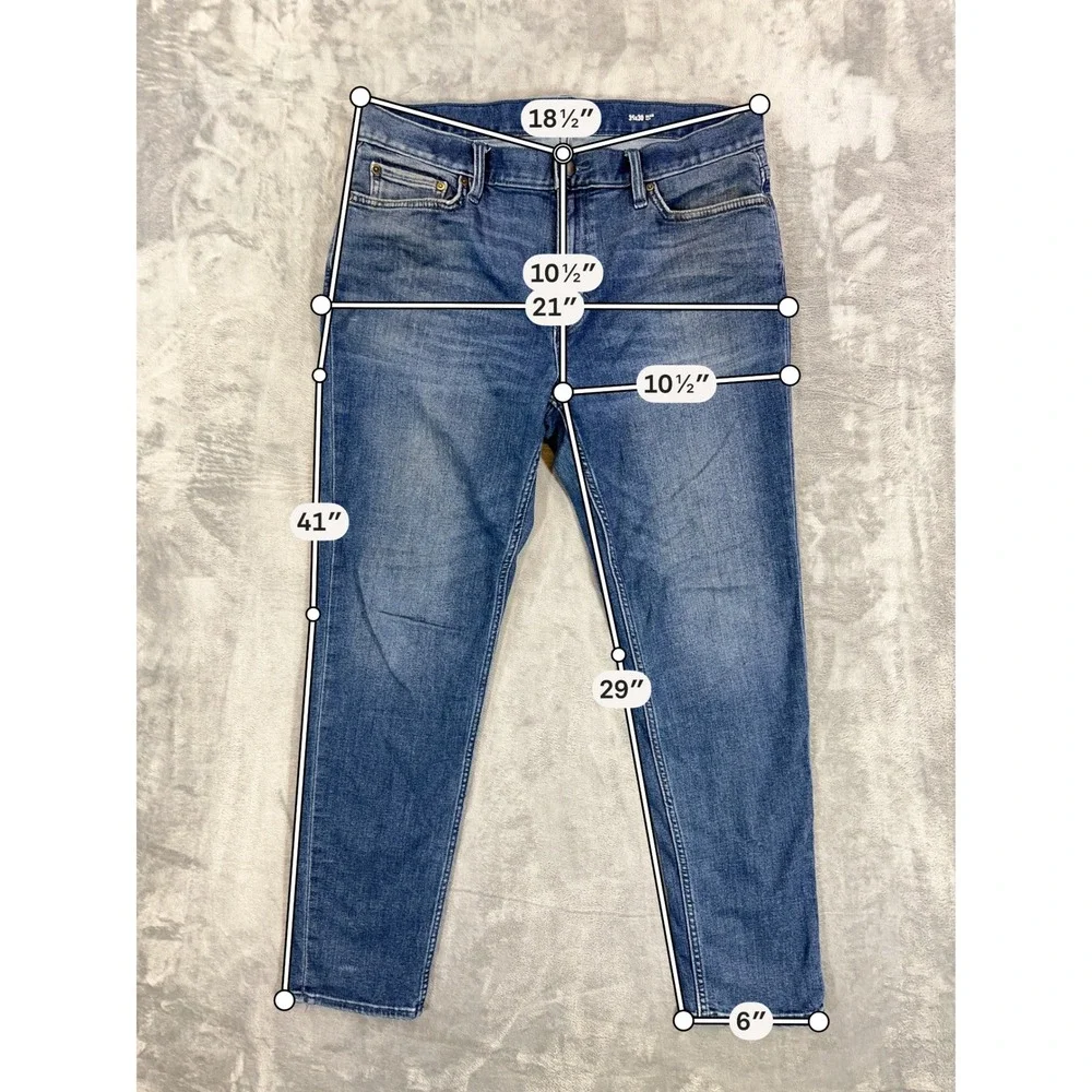 Banana Republic Travel Jean Men's Size 35x30 Slim Fit Blue Medium Wash